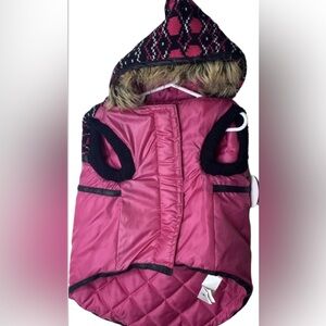 NWT Petco Protect Me For Pets Cold Alert Tech Reversible XL Dog Jacket Fuschia
